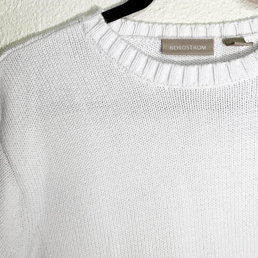 Nordstrom white knit sweater women’s size M